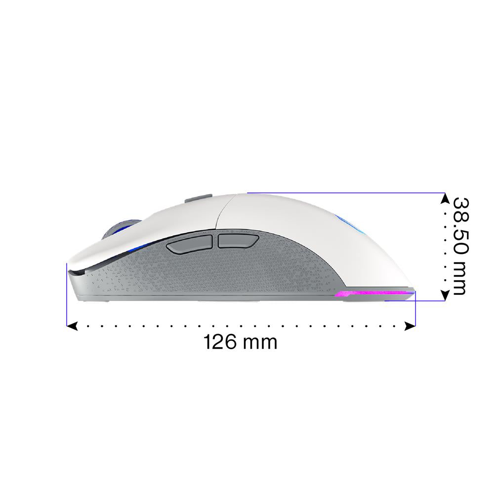 ENDORFY Gem Plus Wireless, Leichte kabellose Gaming-Maus (74 g), 26000 DPI, Weiß | EY6A015