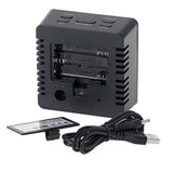 Camry Wecker CR 1150b digital schwarz LED Anzeige beleuchtet Datum Uhr Temperatur USB Batterie Thermometer