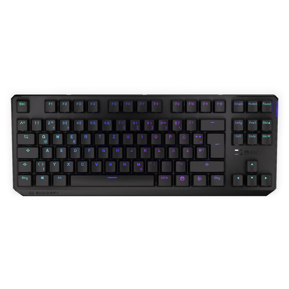 ENDORFY Keyboard Thock TKL Wireless, DE-Layout, Tastatur, Kabellos, Schwarz, Beleuchtet
