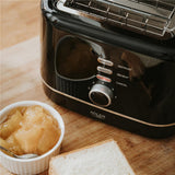 Adler AD 3224 Toaster Schwarz mit Brötchenaufsatz und 7 Stufen