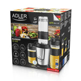 Adler AD 4081 Standmixer mit 2 Sportflaschen für Smoothie und Eiscrush