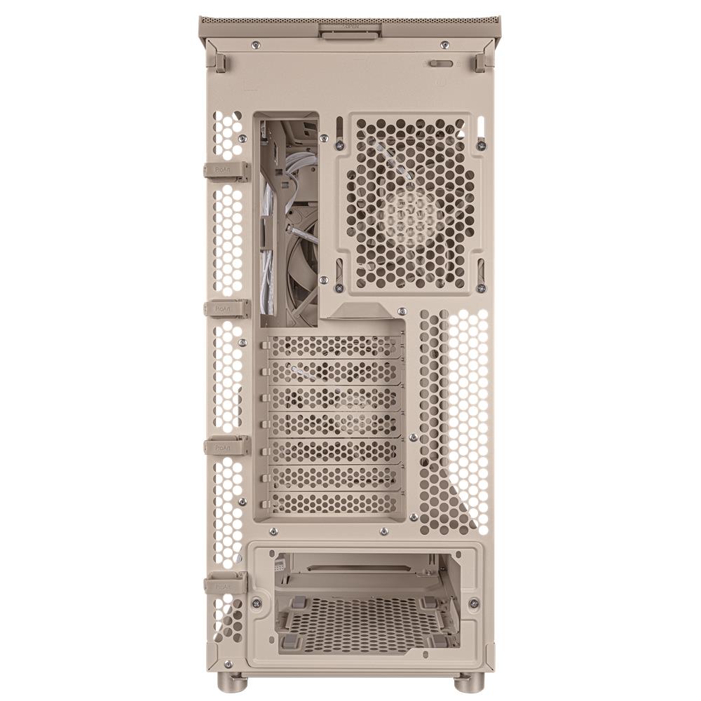 ASUS ProArt PA401 Wood Edition Beige ATX PC Gehäuse mit Mesh Panel und 160 mm Lüftern