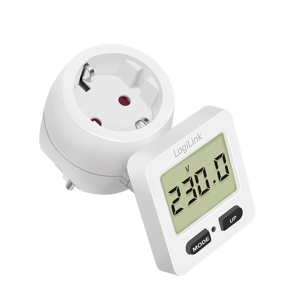 LogiLink Energiekosten-Messgerät mit 180° drehbarem Display – Stromverbrauch im Blick