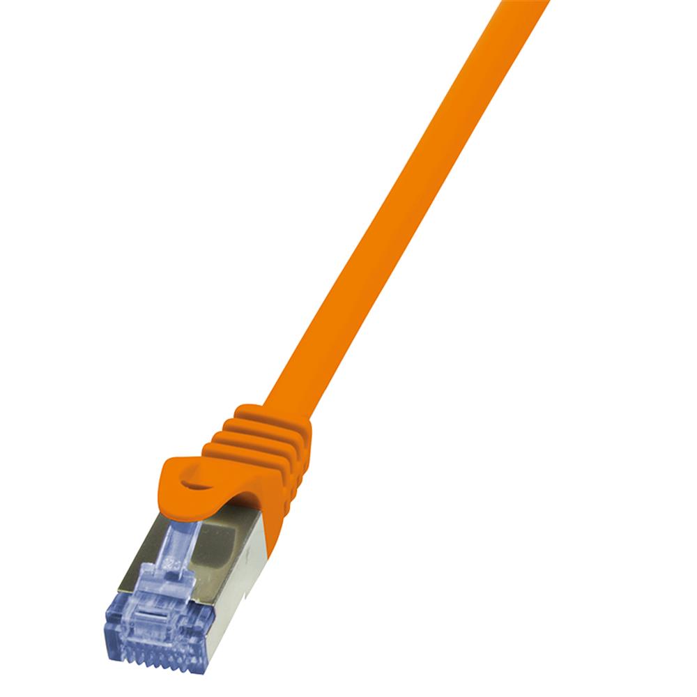 LogiLink Patchkabel PrimeLine, Cat.6A, S/FTP, orange, 1 m