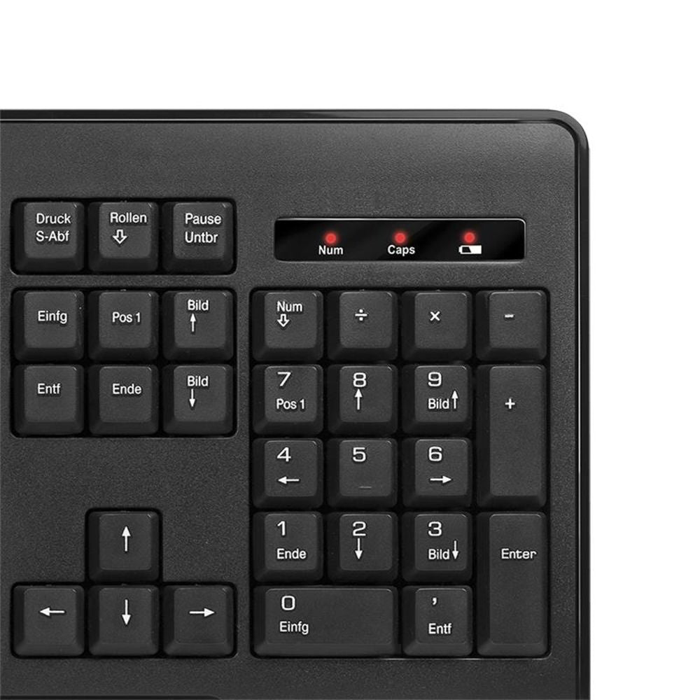 LogiLink Kabelloses Tastatur Maus Set 2,4 GHz 1000 dpi Schwarz