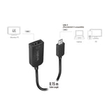 LogiLink USB 3.2 Gen1 Type-C Adapter USB-C-Stecker zu HDMI-A-Buchse 4K/30 Hz schwarz 0,15 m