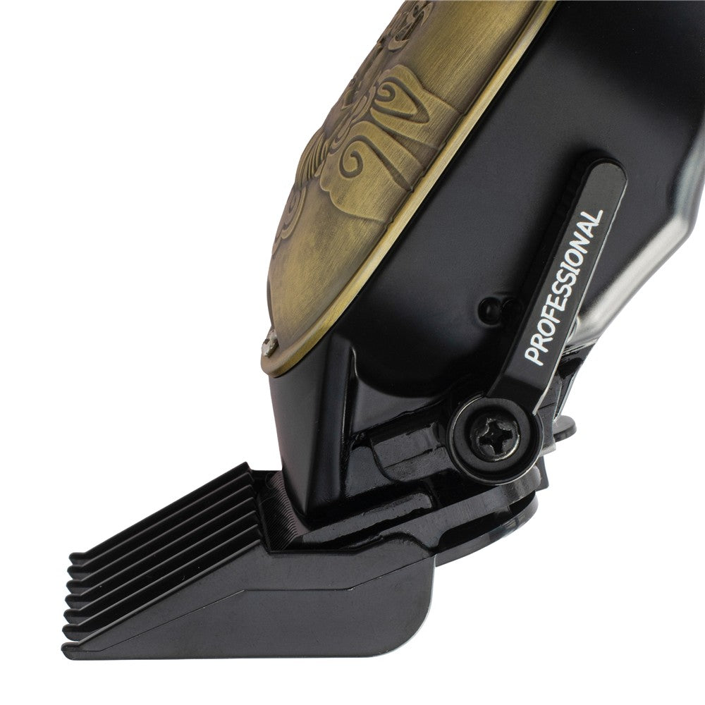Adler AD 2857 Barber Profi Haarschneider Trimmer, Rasierapparat Haartrimmer für Bart, Kopfhaar und Koteletten, Keramikklinge, USB-C, Metallgehäuse Golden
