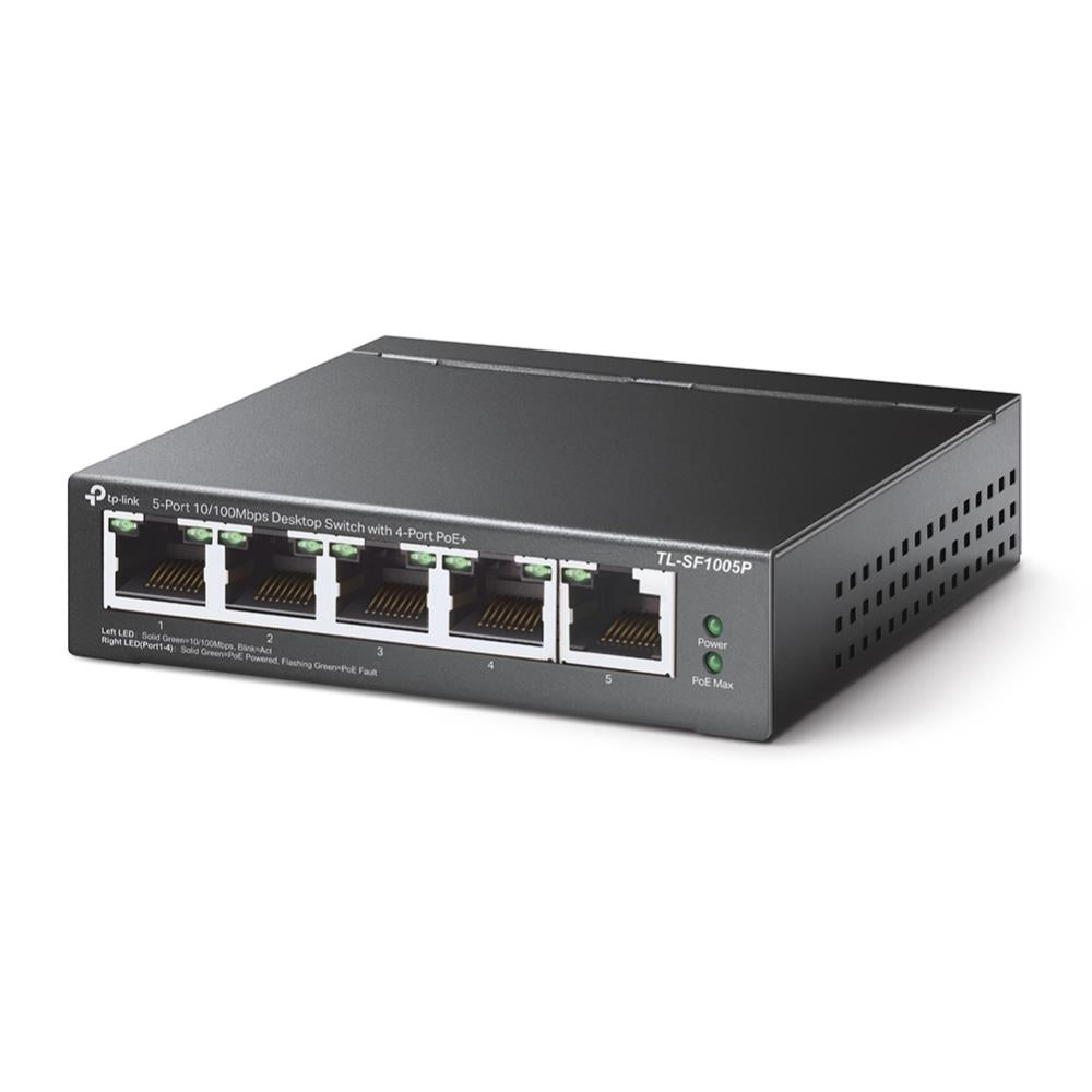 TP-Link TL-SF1005P 5-Port 10/100Mbps Desktop Switch mit 4-Port PoE+