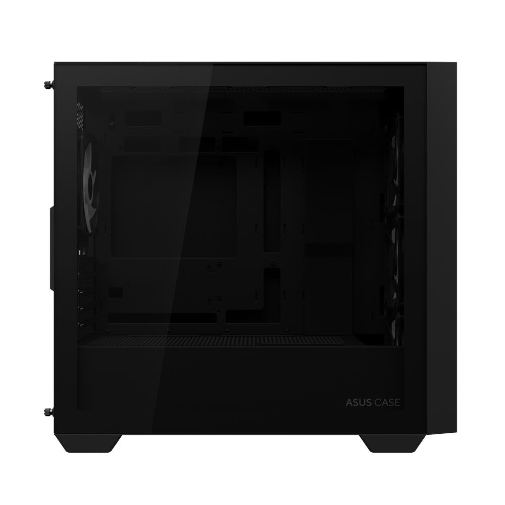 ASUS A21 PLUS TG ARGB Black microATX PC Gehäuse mit Mesh Front und 4 ARGB Lüftern