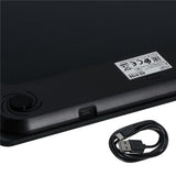 Adler AD 8194B Personenwaage Digital bis 180 kg, USB-C Akku Waage mit LCD Display, 100 g Genauigkeit, Glaswaage für Bad & Körpergewicht, Schwarz