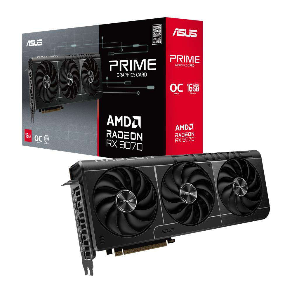 ASUS PRIME Radeon RX 9070 OC 16GB GDDR6 Gaming Grafikkarte PCIe 5.0