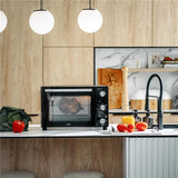 Adler AD 6025 Elektrobackofen 35 L mit Ober Unterhitze Umluft und Drehspieß Schwarz