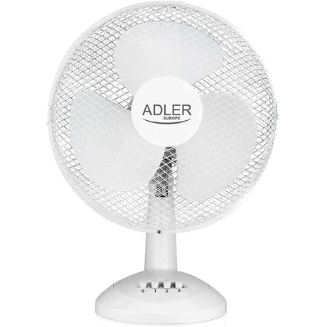 Adler AD 7304 Tischventilator Weiß 40 cm Durchmesser 3 Geschwindigkeitsstufen