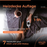 Camry CR 7418 Heizdecke Timer Maschinenwaschbar 7 Heizstufen