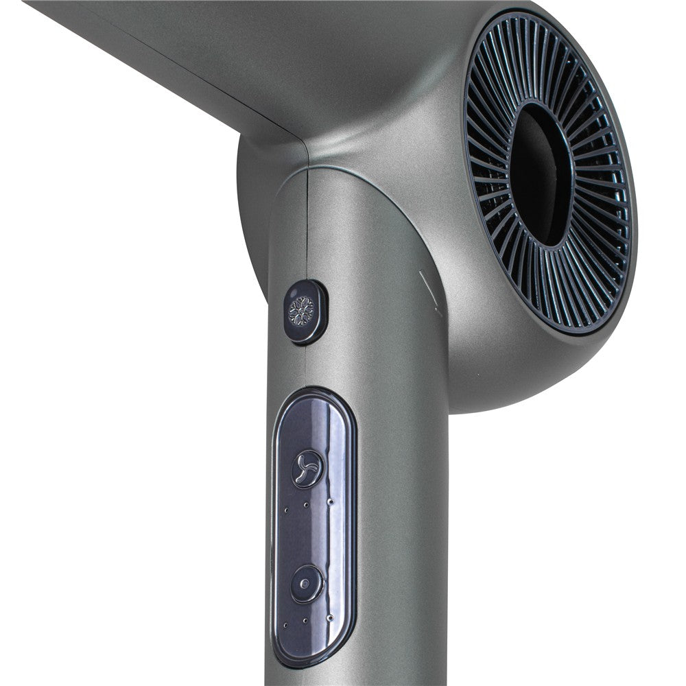Adler AD 2289 SUPERSPEED Haartrockner mit Ionen-Technologie, 1600W, brushless Motor, 110.000 U/min, 4 Aufsätze, Diffusor, klappbarer Griff, Schwarz
