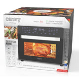 Camry CR 6323 Multifunktions-Heißluftofen 30L, Air Fryer Backofen 10-in-1 mit Grill, Drehspieß, Umluft, 24 Programmen, Touchdisplay, 2200W schwarz