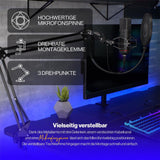 ENDORFY Solum USB Mikrofon Schwarz mit Anti Shock Montage und Gelenkarm