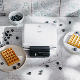 Adler AD 3085 Waffeleisen Antihaftbeschichtung Wafflemaker Belgische Waffeln weiß
