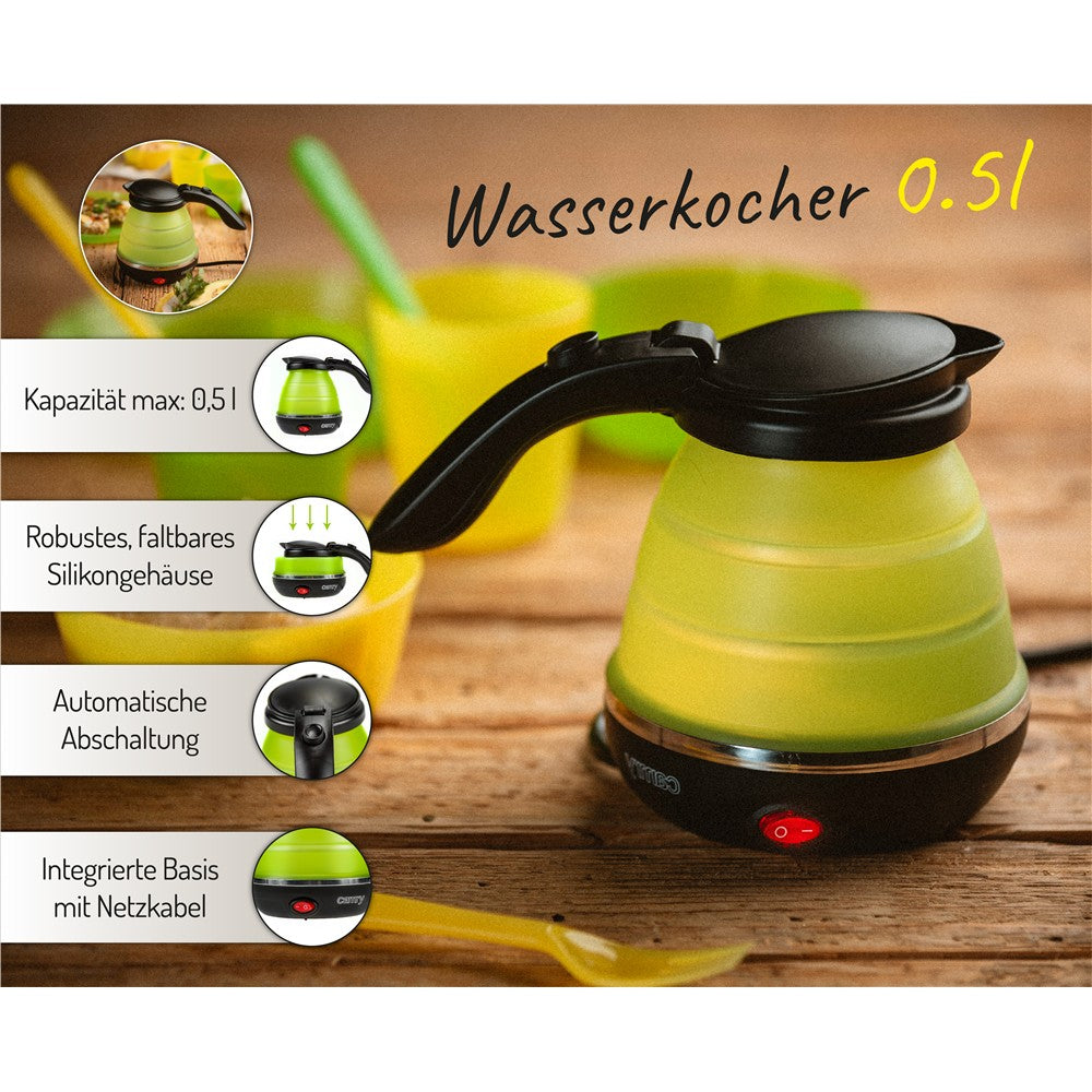 Camry CR 1265 faltbarer Reisewasserkocher 0,5 L,