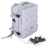 Camry CR 6880lp Reiserucksack 24 Liter, Handgepäck Rucksack mit Laptopfach bis 17 Zoll, Schuhfach, Nassfach, RFID-Fach, Business, Sport und Reisen, hell lila