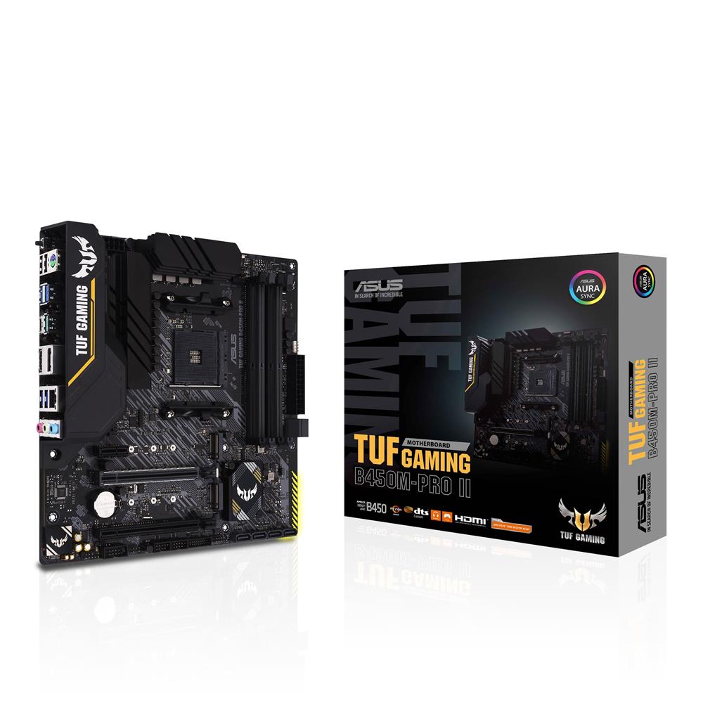 ASUS TUF Gaming B450M-Pro II Mainboard Sockel AM4 (mATX, AMD Ryzen, DDR4, 2x M.2, USB 3.1 Gen2)