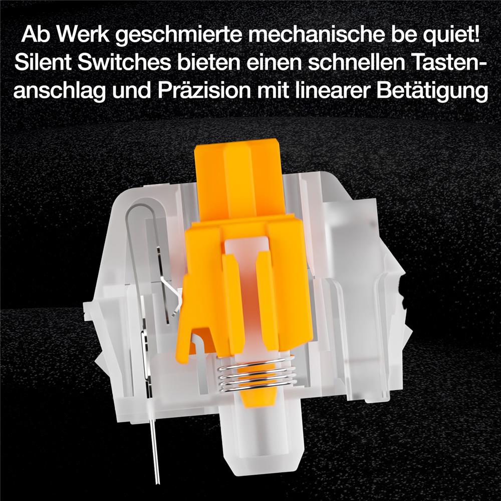 be quiet! Dark Mount Silent Linear DE ISO Tastatur 8 Display-Tasten Media Dock hot-swap-fähiger Nummernblock