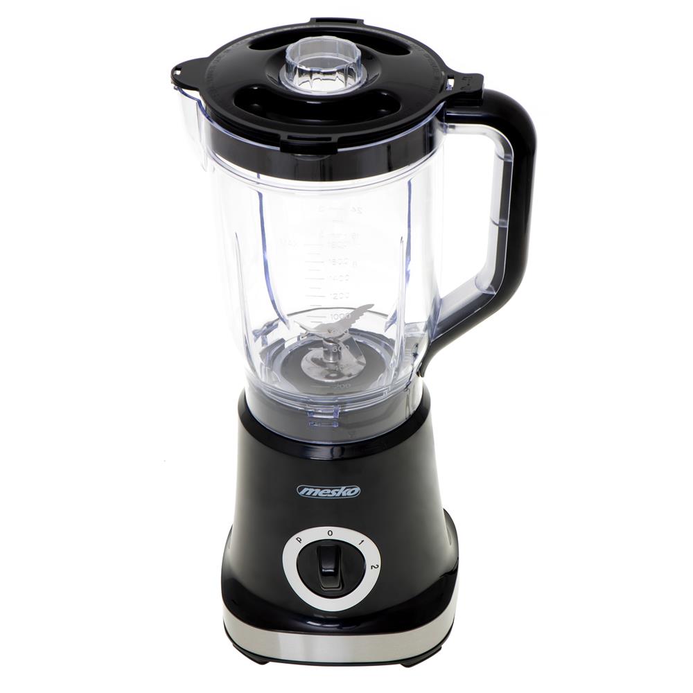 Mesko MS 4079b Standmixer Schwarz 1,8 Liter 1000W Mixer Smoothie Maker Edelstahl Messer Kunststoff