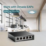 TP-Link TL-SG1005LP 5-Port-Gigabit-Desktop-Switch mit 4-Port-PoE+ Metallgehäuse