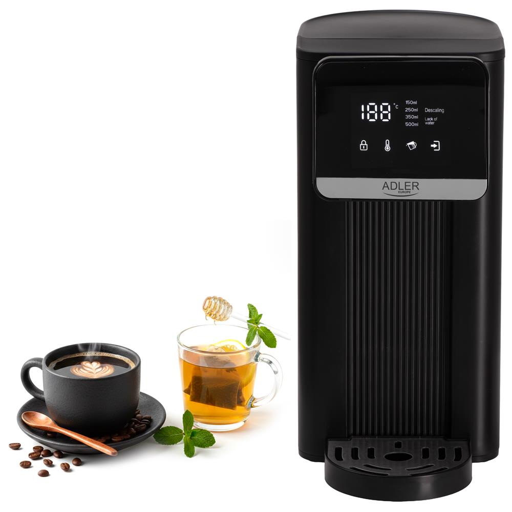 Adler AD 1357 Heißwasserspender Schwarz 2,5L 2600W Touch LCD Filter