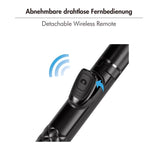 LogiLink Magnetischer Selfie-Stick, Bluetooth 5.0, MagSafe-kompatibel, 86 cm, Schwarz