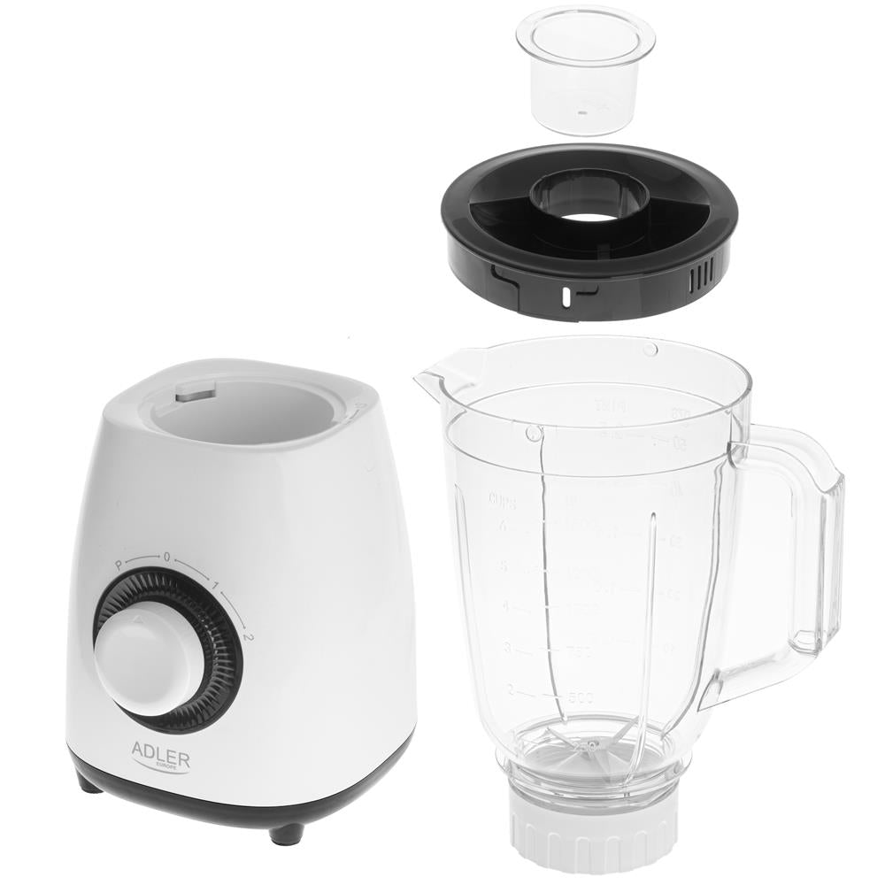 Adler AD 4085 Mixer 1,5L Behälter, Standmixer, Anti Rutsch Füße, weiß