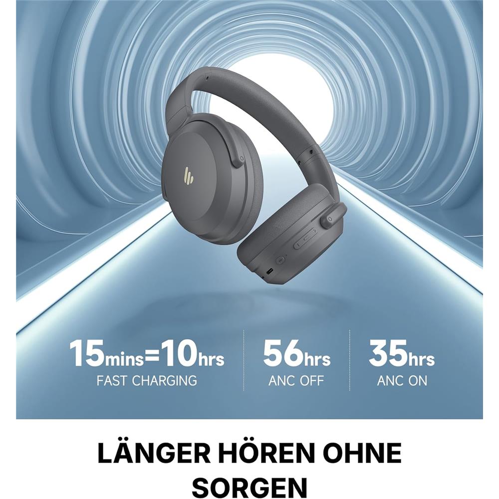 Edifier WH700NB Pro – Premium Kabellose Over-Ear Kopfhörer mit aktiver Geräuschunterdrückung, Grau