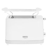 Camry CR 3219 Toaster 2 Scheiben mit Brötchenaufsatz Weiß