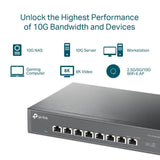 TP-Link TL-SX1008 8-Port 10G Multi-Gigabit Switch – Desktop/Rackmount, 160 Gbps, leiser Lüfter