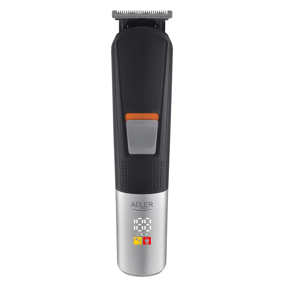 Adler AD 2943 5-in-1 Pflegeset mit Ladestation Rasierer Trimmer LED Anzeige schwarz