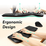 LogiLink Ergonomisches Funk Tastatur Maus Set Schwarz
