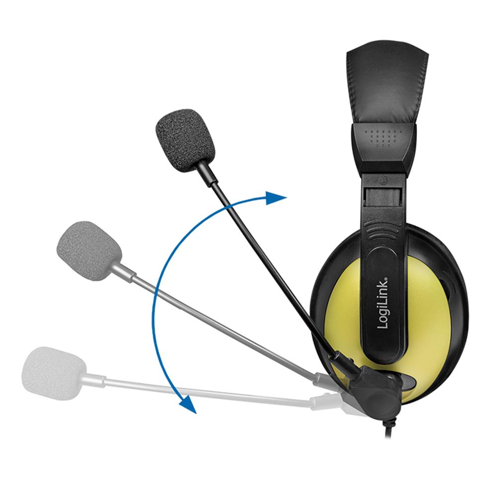 LogiLink Stereo-Headset mit 2x 3,5-mm-Klinkenstecker und hohem Tragekomfort