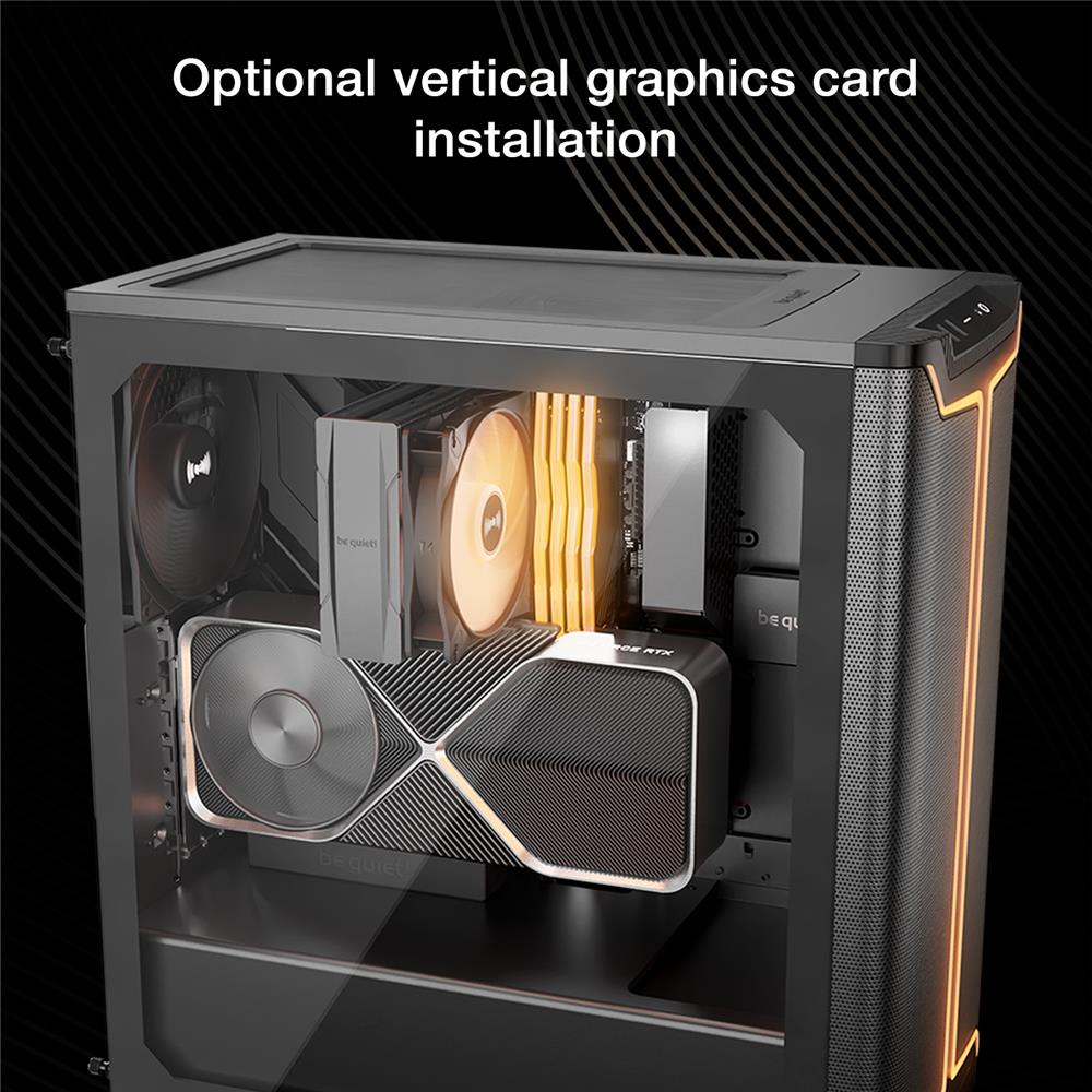 be quiet! Pure Base 501 DX Black PC-Gehäuse 3 vorinstallierte Pure Wings 3 140mm PWM-Lüfter