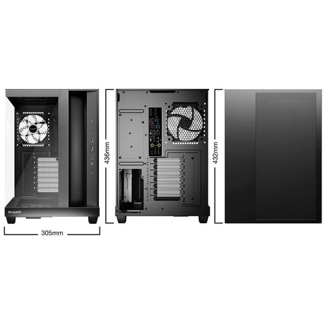 be quiet! Light Base 500 LX Black PC-Gehäuse vollständig verglaste Front- und Seitenpaneele Show Case