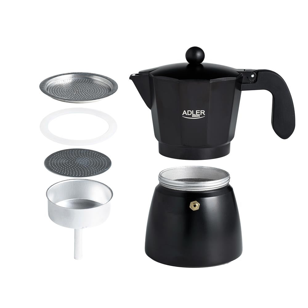 Adler AD 4421 Espresso-Kaffeemaschine - 320ml Espressokocher, Schwarz