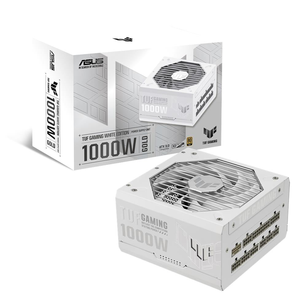 ASUS TUF Gaming 1000W Gold Gaming Netzteil White Edition, weiß (vollmodular, ATX 3.0-kompatibel)