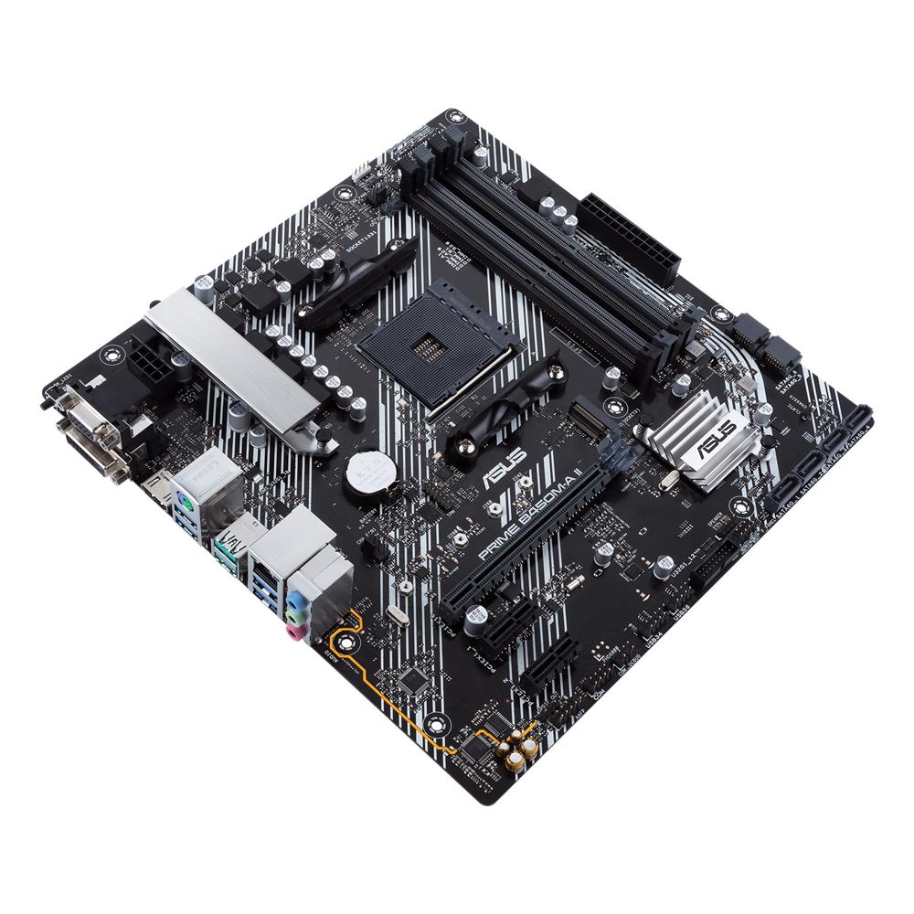 ASUS Prime B450M-A II Mainboard Sockel AM4 mATX AMD Ryzen DDR4-Speicher M.2 SATA 6Gbit/s USB 3.1 Gen 2 Typ-A Aura Sync