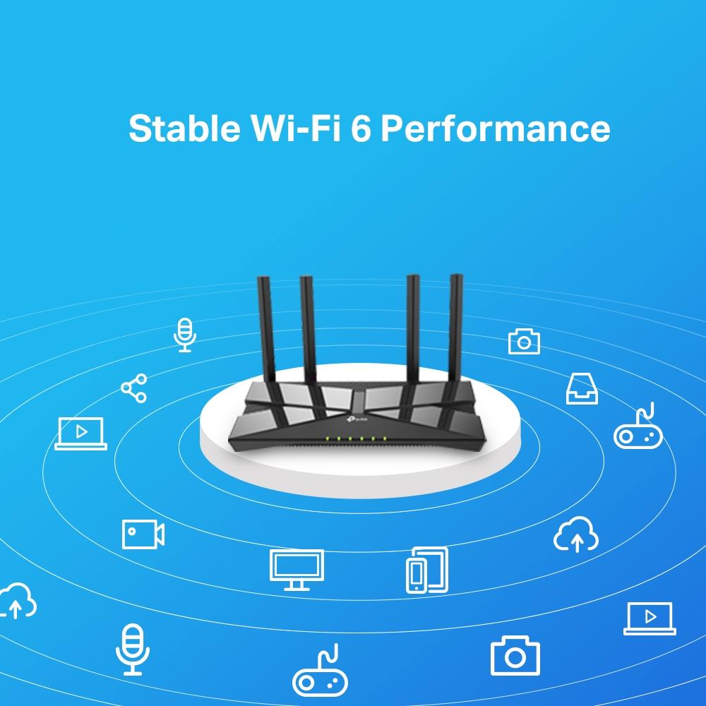 TP-Link Archer AX10 AX1500 Dualband Wi-Fi 6 Gigabit WLAN Router 4 Antennen OFDMA MU-MIMO Schwarz