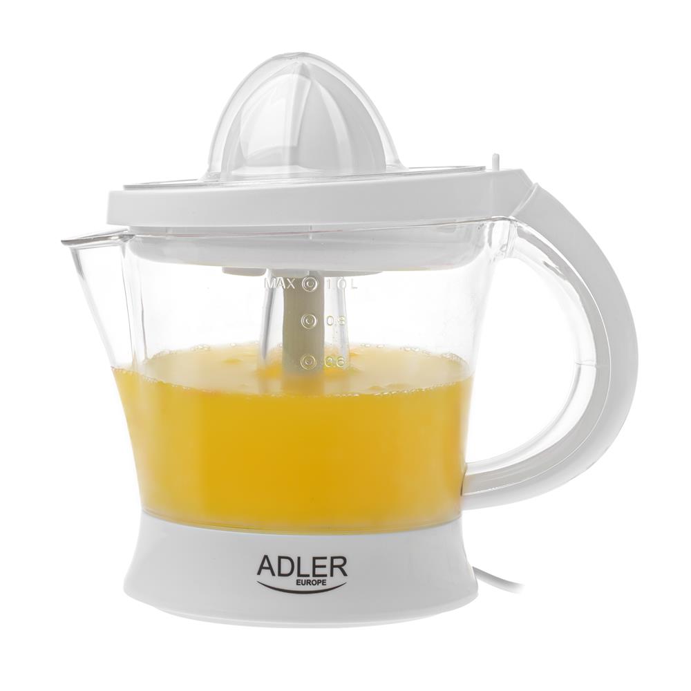 Adler AD 4014 elektrische Zitruspresse 1L Saftpresse Orangenpresse weiß