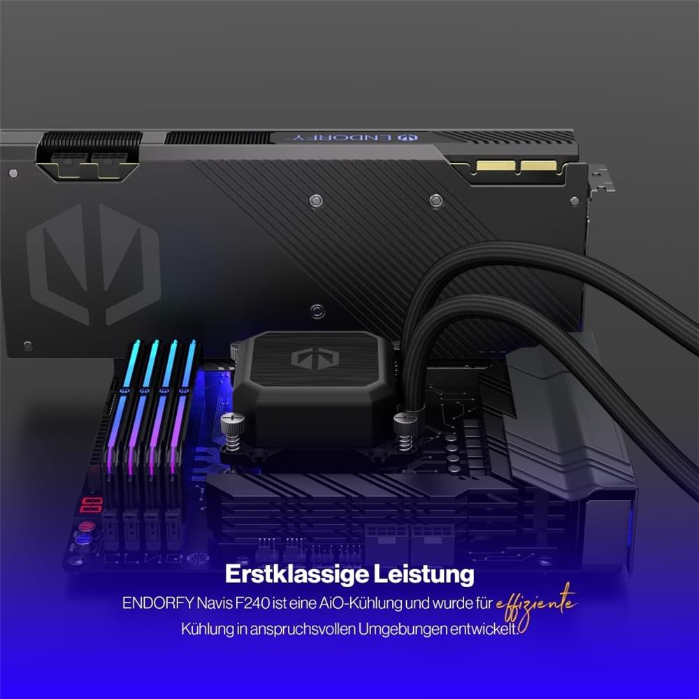ENDORFY Navis F240 AiO-Wasserkühlung, 240mm Radiator, PWM-Pumpe | EY3B001