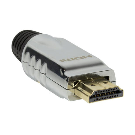 LogiLink HDMI-Konnektor Steckverbinder zur Selbstmontage A/M Metall silber