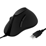 LogiLink Ergonomic Vertical Mouse USB schwarz Optisch 1000 dpi 5 Tasten Vertikale Maus