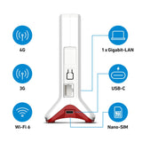 FRITZ!Box 6825 4G - WLAN-Router für Mobilfunk über 4G und 3G bis 300 MBit/s, Wi-Fi 6