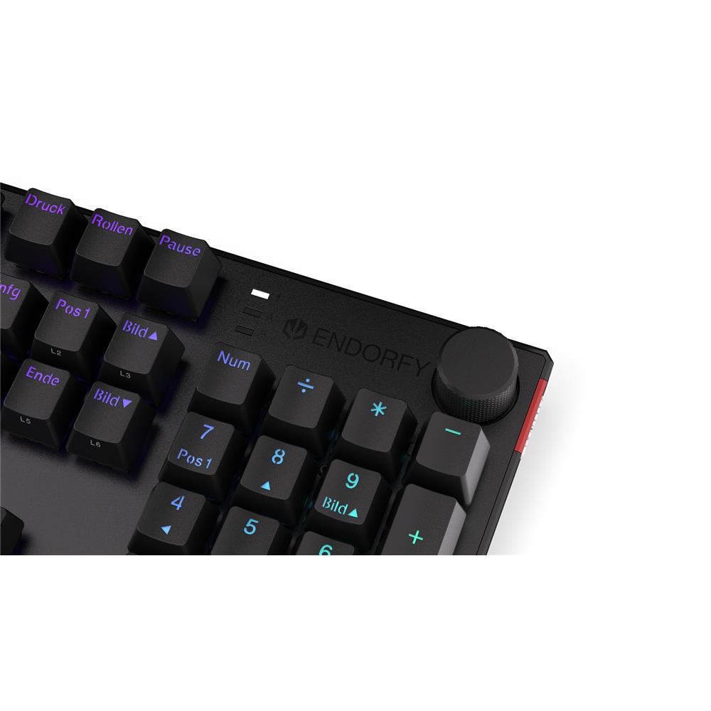 ENDORFY Thock DE Kailh Red, Tastatur, Schwarz, Beleuchtet, DE-Layout