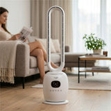 Adler AD 7344 blattloser Turmventilator, 86 cm, mit Fernbedienung, 60°-Schwenkbereich, 3 Geschwindigkeitsstufen, 3 Betriebsmodi, 1–12-Stunden-Timer, LED-Display